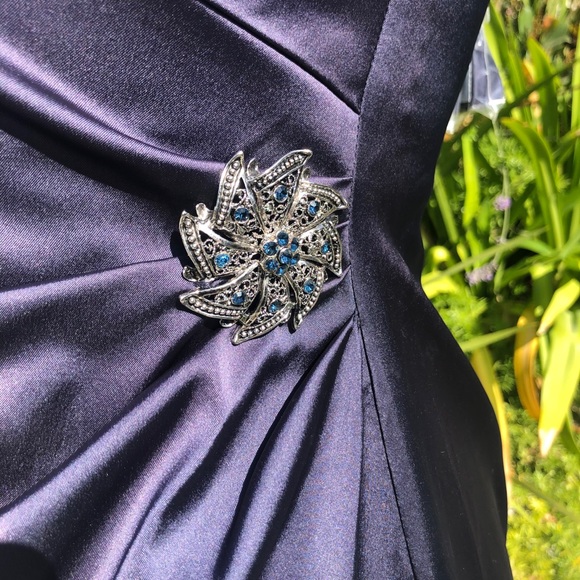 NEXT Size 14 Beautiful Navy Sweatheart Party Dress - Picture 2 of 7